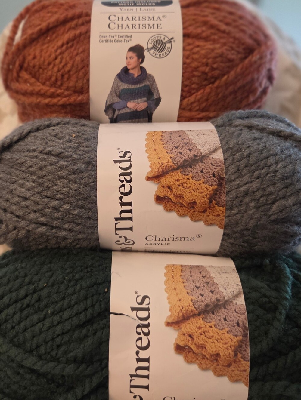 LOOPS & THREAD CHARISMA YARN 3 SKEINS